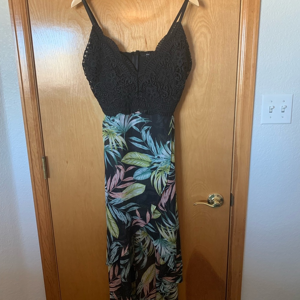 Tropical High-Low dress